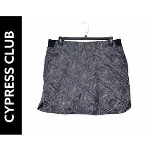 Cypress Club Woman Size XL Gray Black Build in Short Skirts Skort Stretch